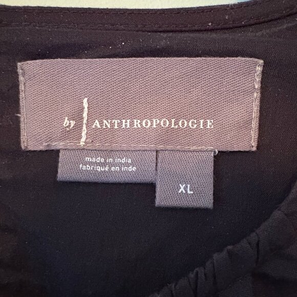 Anthropologie Embroidered Puff-Sleeve Midi Dress-- size XL--with pockets! - Picture 6 of 6